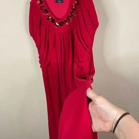 Bisou Bisou NWOT Magenta Rhinestone Cocktail Dress - Picture 4 of 5